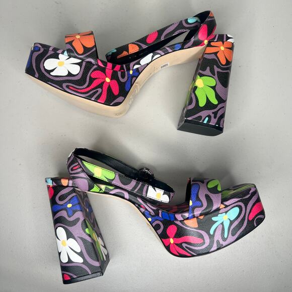 Larroudé Dolly Napa Flower Power Platform Sandal Size 11 - Picture 6 of 10